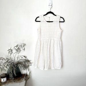 White summer dress - cottage core knit